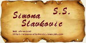 Simona Slavković vizit kartica